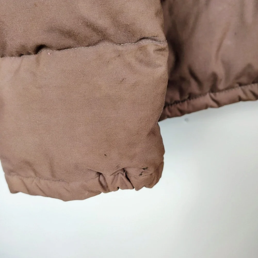 Vintage The North Face Brown Down Puffer Parka Jacket Made in USA XL RN61661